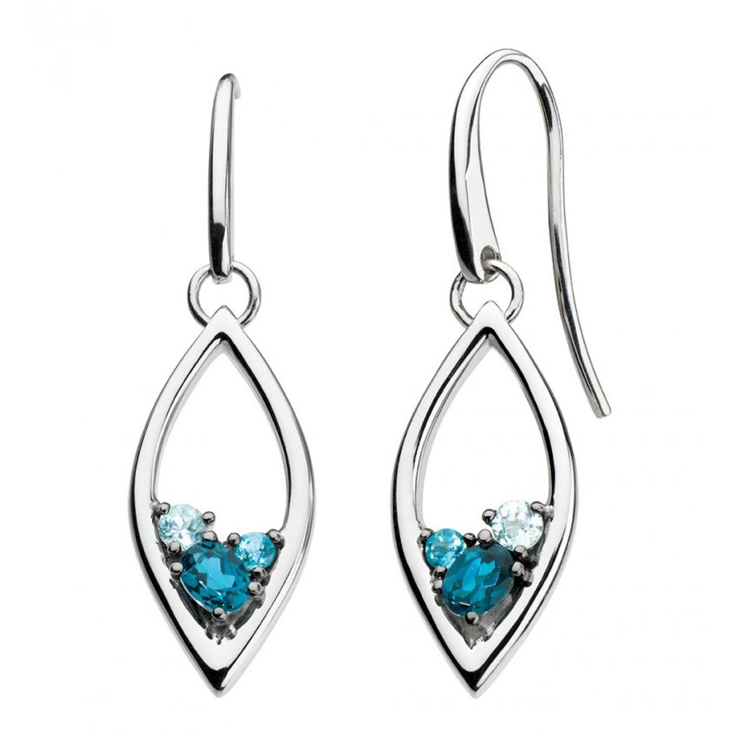 Sterling Silver Serene Blue Topaz Earrings